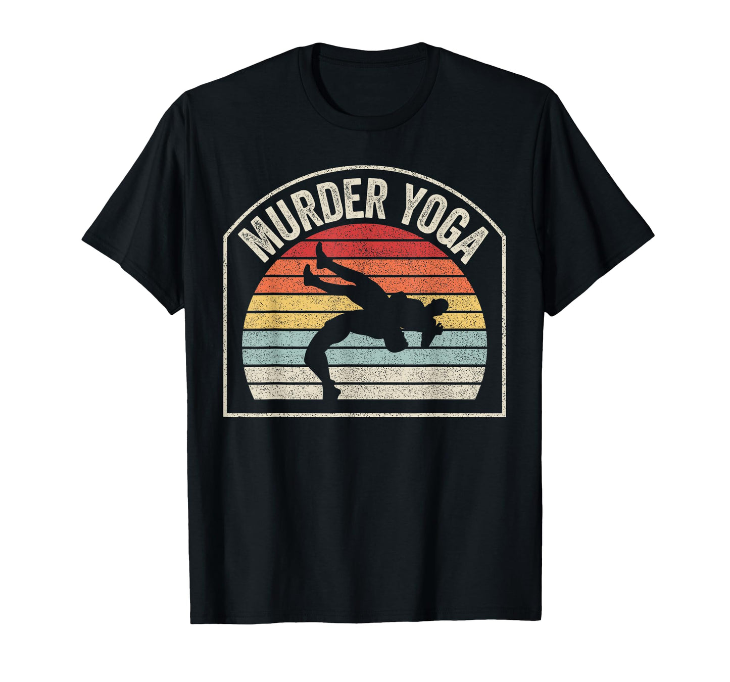 Retro Vintage Wrestling Murder Yoga T-Shirt