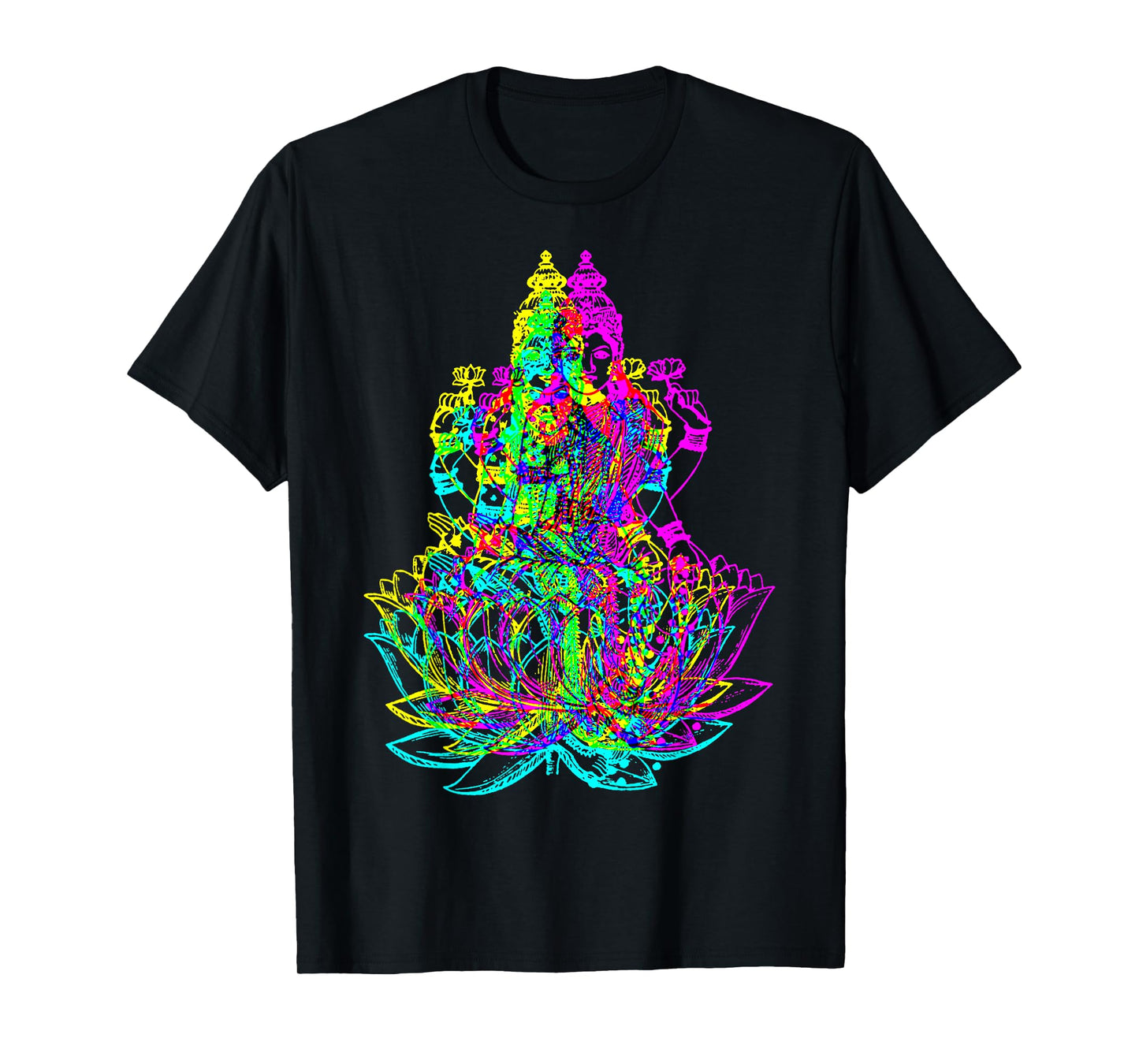 Hindu Goddess Lakshmi Shakti - Psychedelic Colors T-Shirt T-Shirt