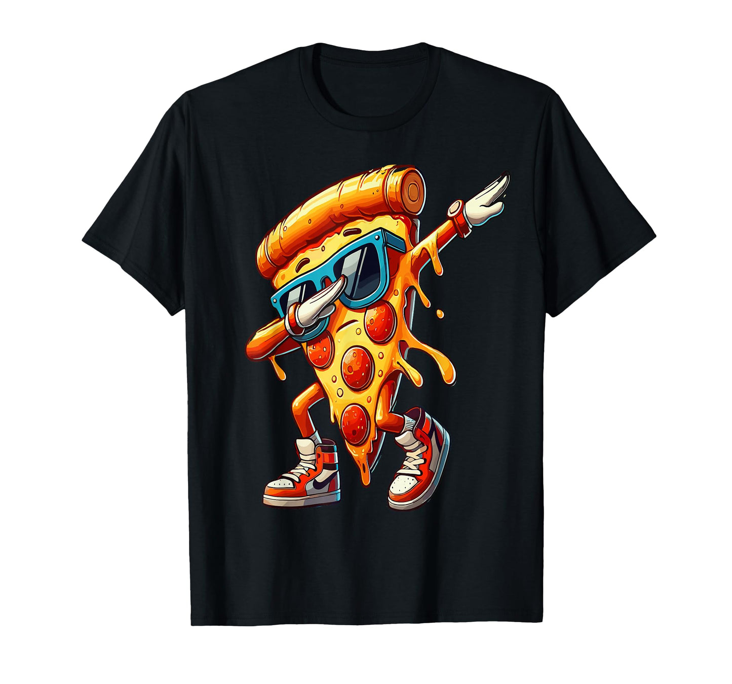 Dabbing Pizza Slice Fun Graphic Tee for Food Lovers T-Shirt