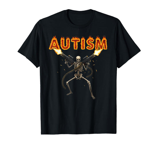 Autism Skeleton Funny Oddly Specific Meme Autistic Awareness T-Shirt