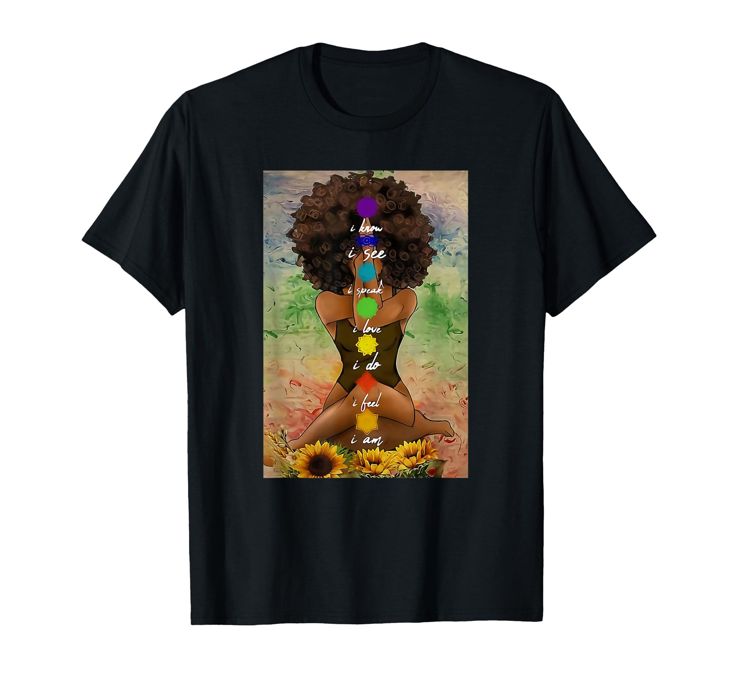 Yoga African American Wall Art T-Shirt
