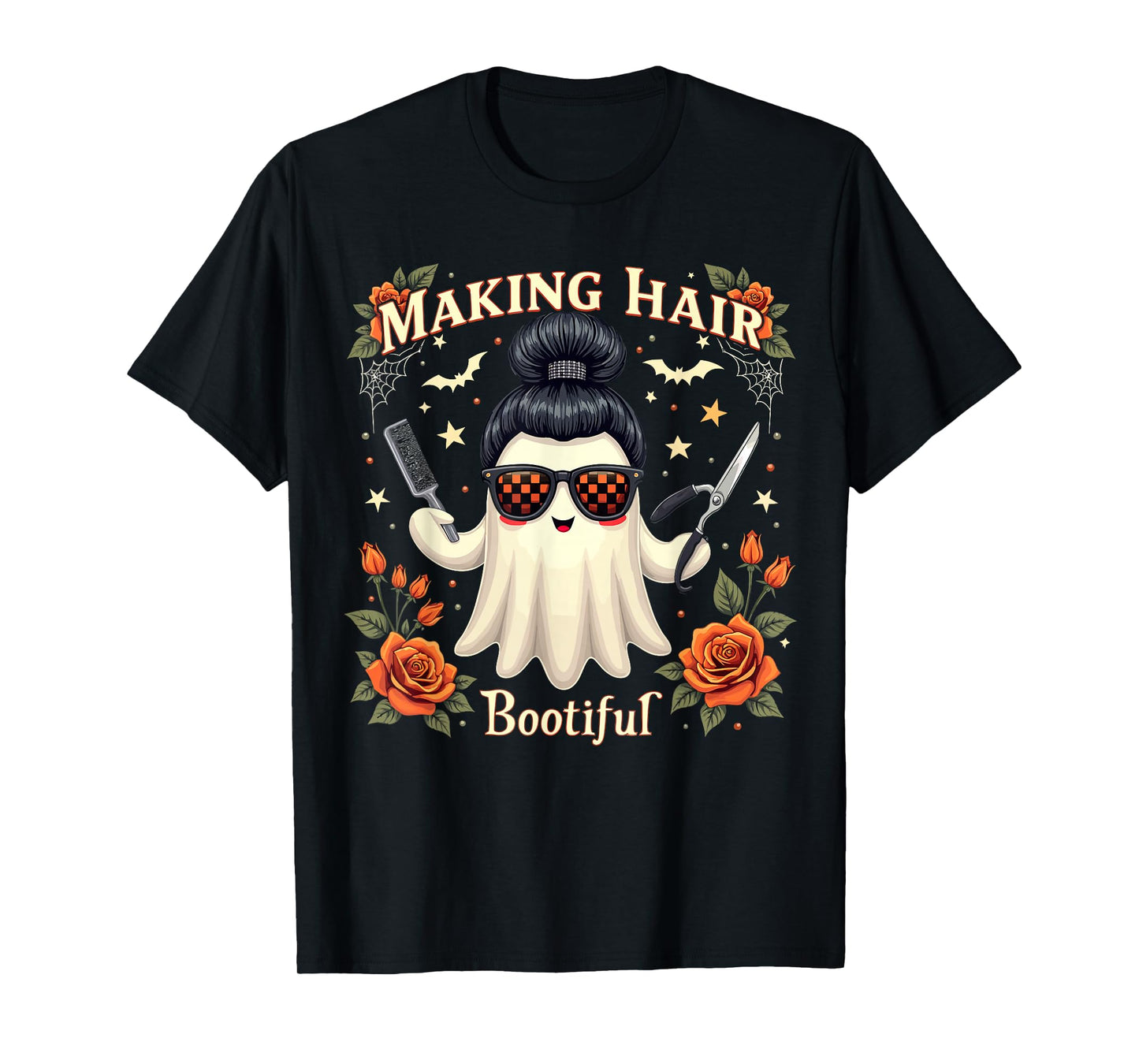Hair Making Bootiful Ghost Halloween Hairdresser Hairdresser T-Shirt