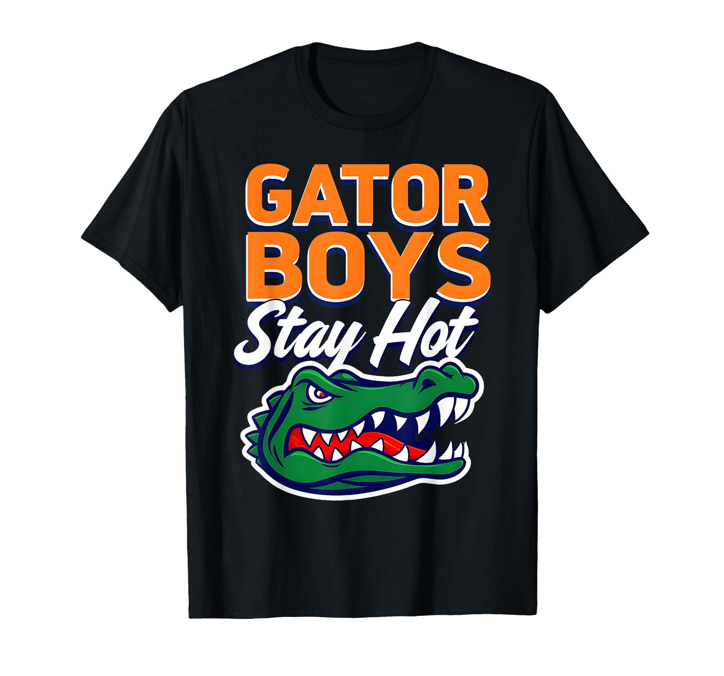 Gator Boys Stay Hot Bold Retro Alligator Graphic Design T-Shirt
