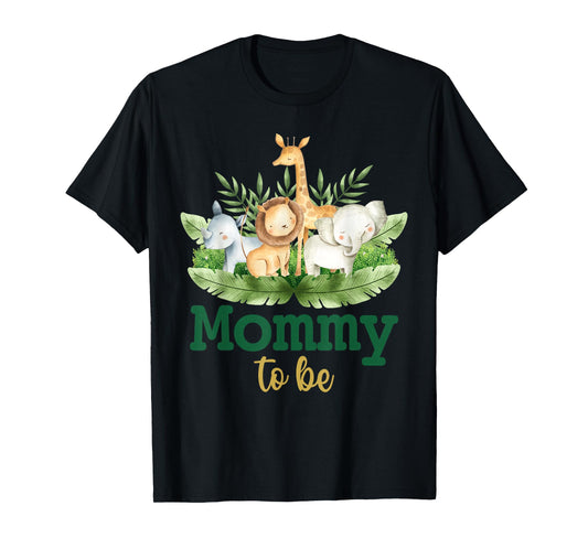 Soon To Be Mommy Jungle Animals Safari Baby Reveal T-Shirt