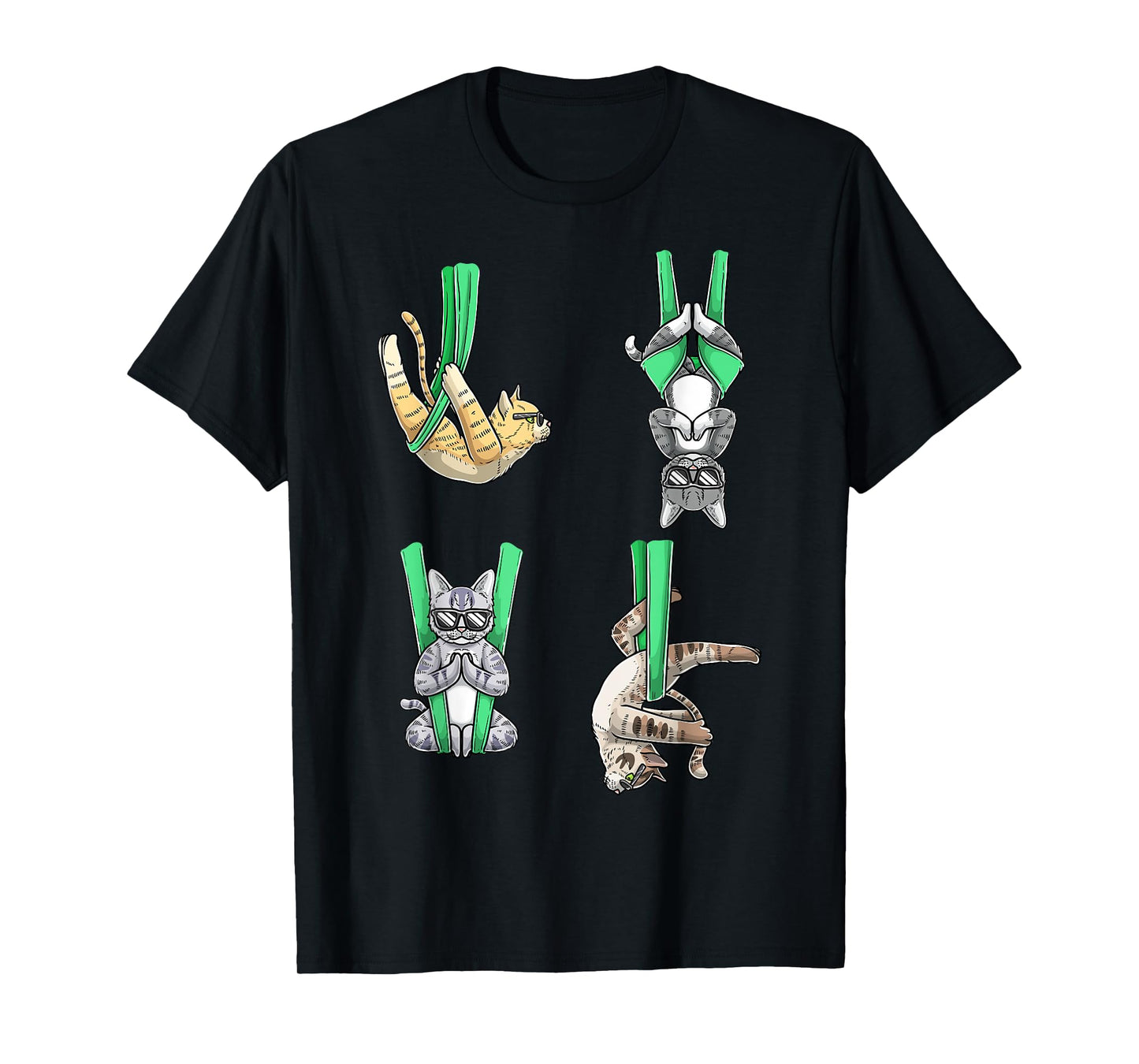 Aerial Cat Yoga Gymnastics Acrobatic Men Women Girls Kids T-Shirt