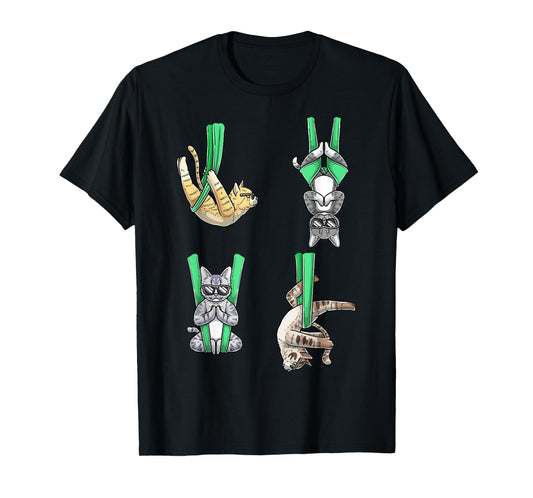 Aerial Cat Yoga Gymnastics Acrobatic Men Women Girls Kids T-Shirt