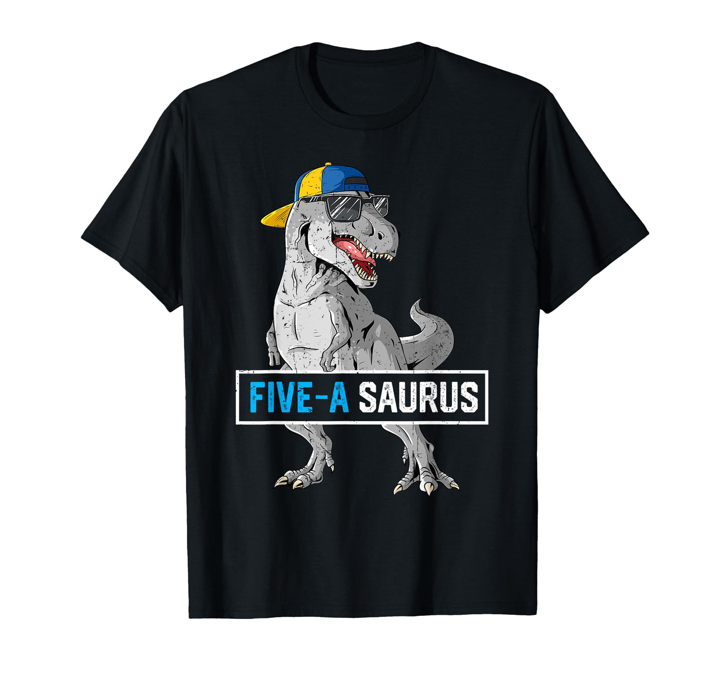 5 Years Old Dinosaur 5th Birthday T Rex Dino Five Saurus T-Shirt