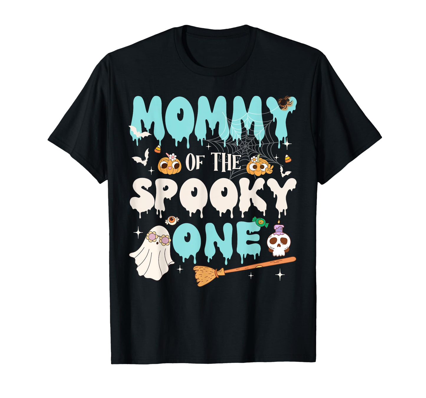 Mommy of The Spooky One Boy 1st Birthday Halloween Family T-Shirt