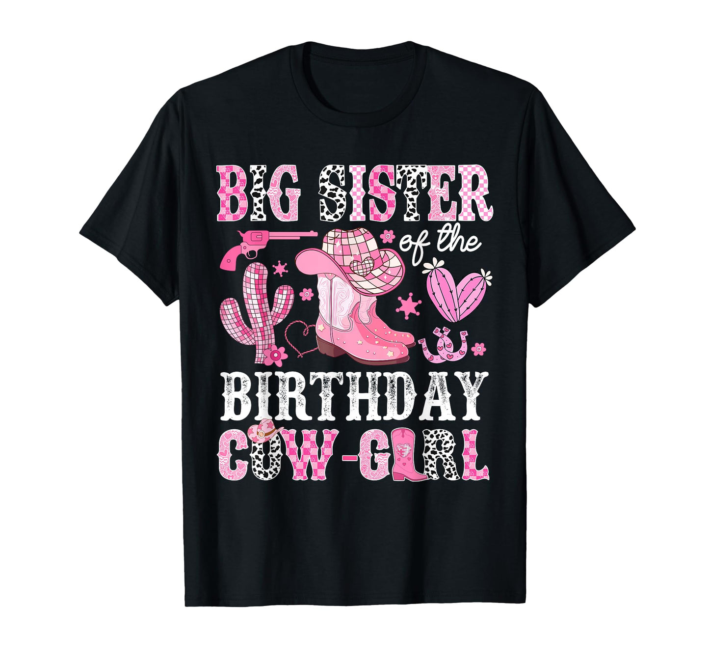 Big Sister Of The Birthday Cow-Girl Rodeo Cowgirl Bday T-Shirt