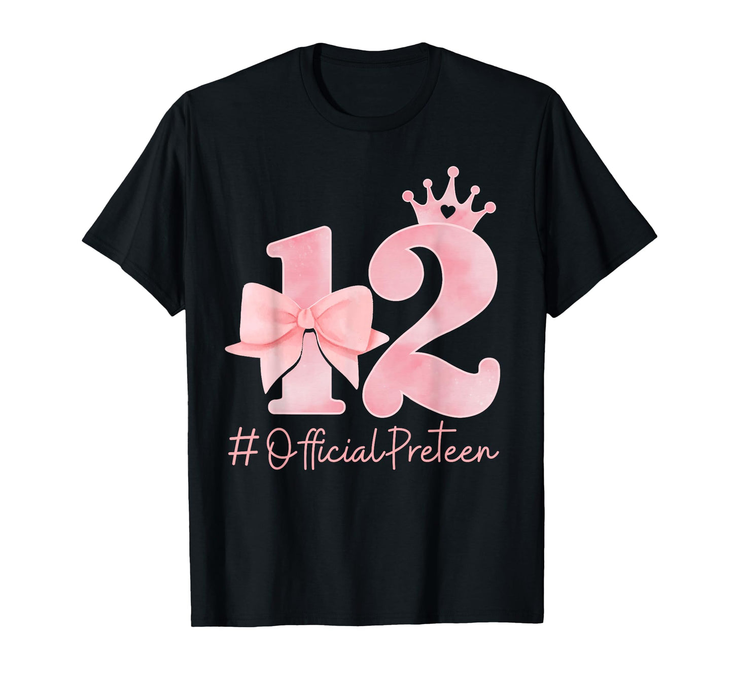 12 Official Pre-Teen 12th Birthday Girl Coquette 12 Year Old T-Shirt