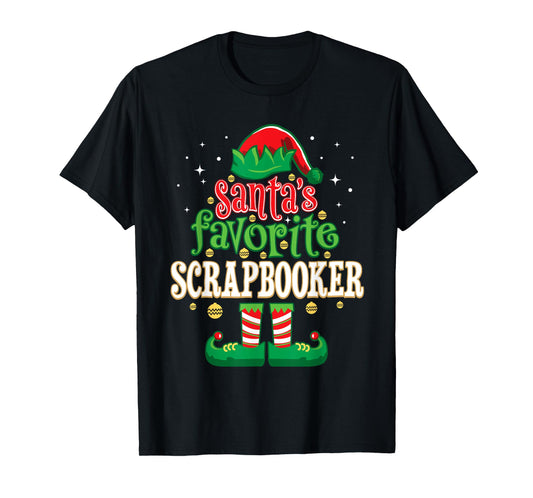 Santa's Favorite Scrapbooker Christmas Matching Scrapbooking T-Shirt