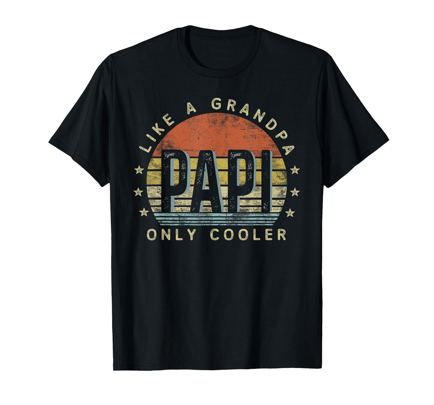 Papi Like a Grandpa Only Cooler Papi Gifts Vintage Style T-Shirt