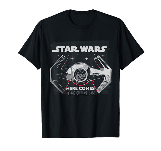 Star Wars Classic Empire TIE Fighter Here Comes Trouble T-Shirt