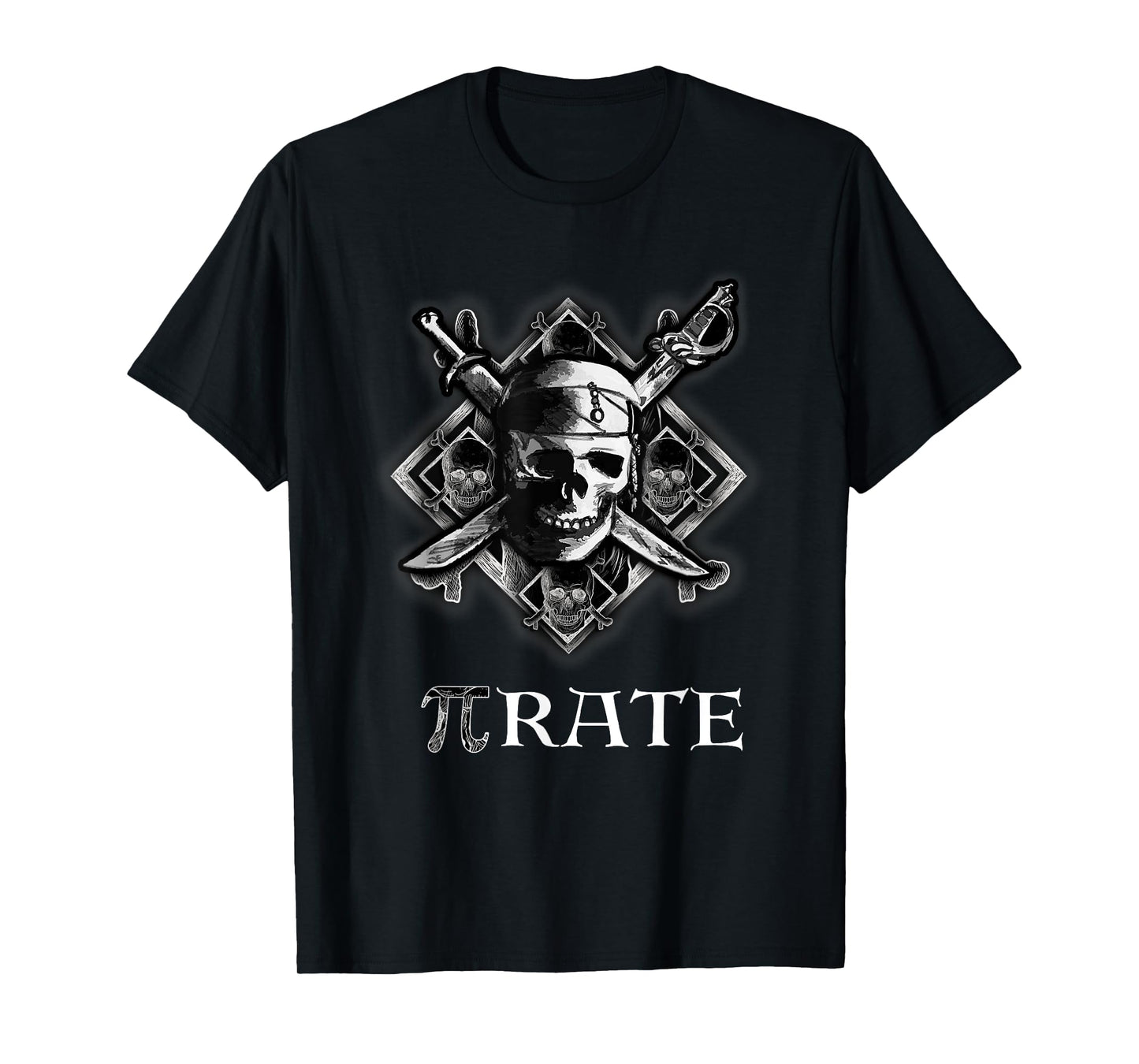 UAB KIDKIS Women's Math Enthusiasts Party Goers Pirates Fans Black Small Modern Crew Neck T-Shirt