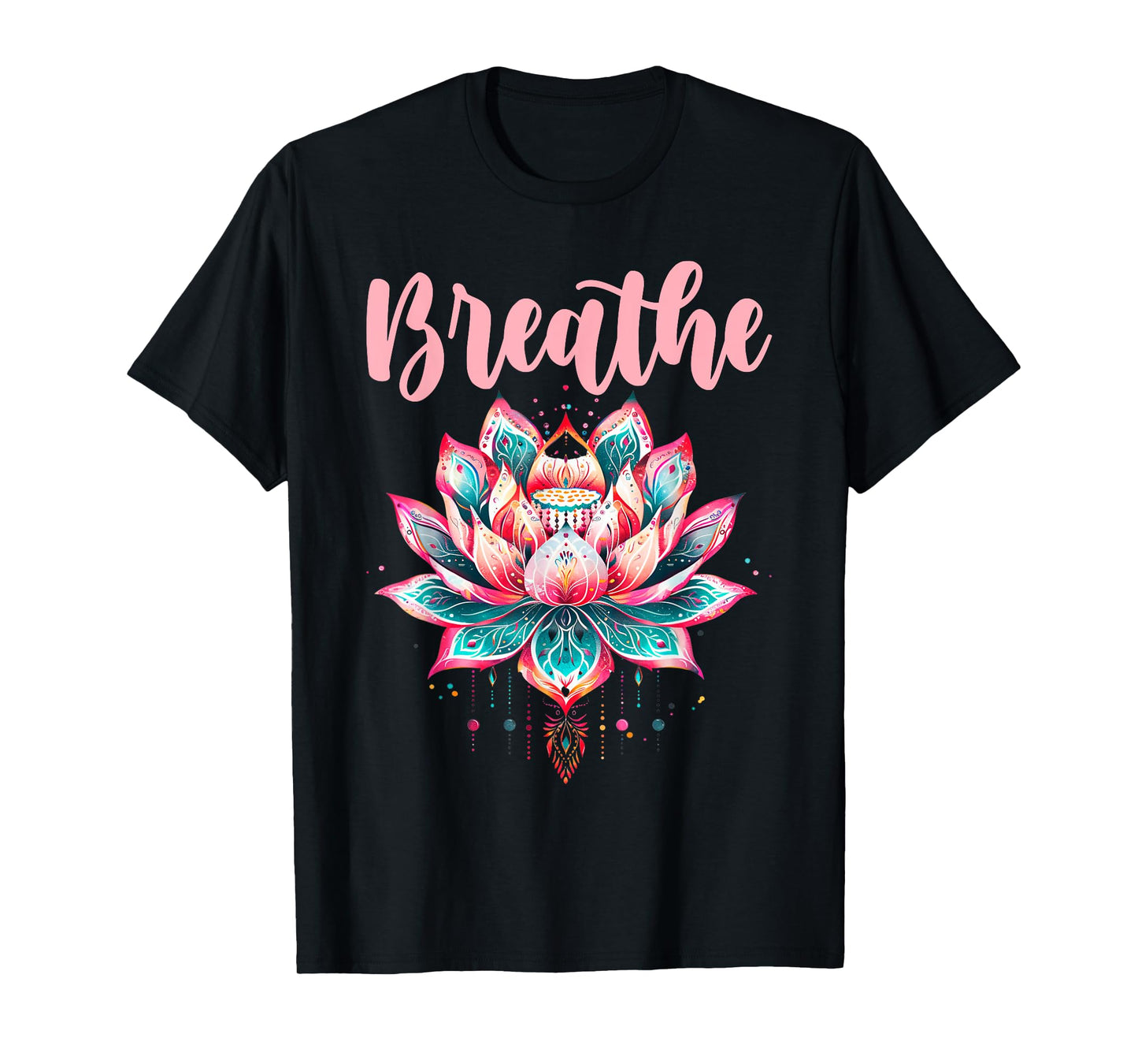 Lotus Flower Yoga Meditation Breathe T-Shirt