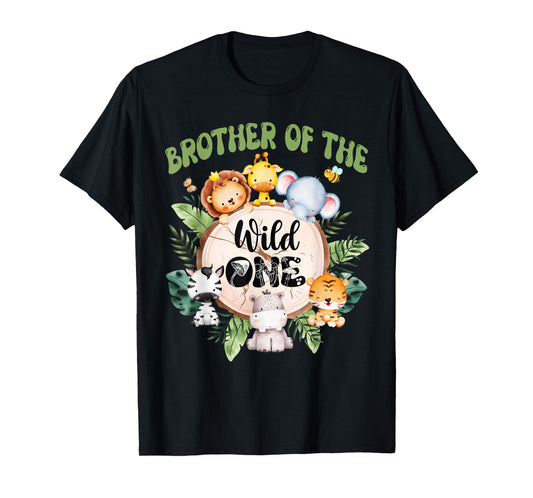Brother Of The Wild One 1st Birthday Safari Family Matching T-Shirt
