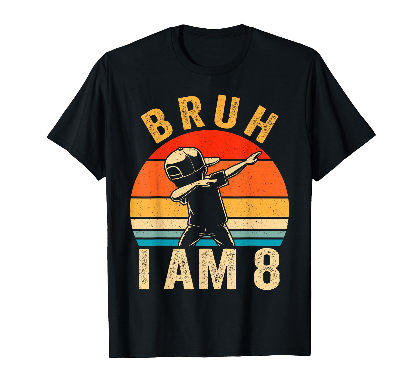 Bruh It's My 8th Birthday Dabbing I'm 8 Year Old Birthday T-Shirt
