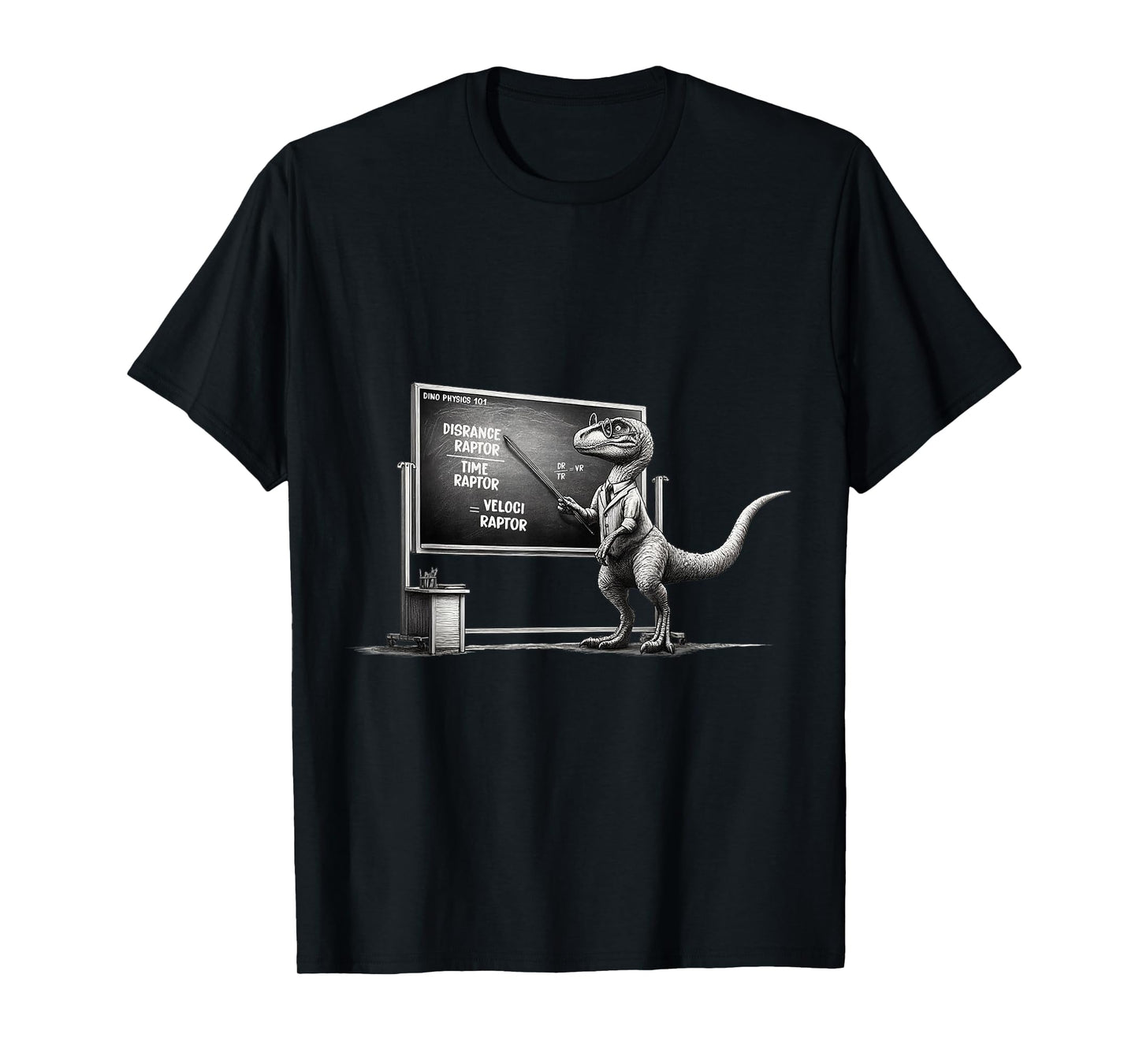 Funny Physics Velociraptor Distance Raptor Over Time Raptor T-Shirt