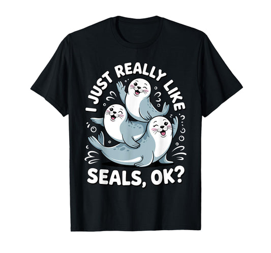 Cute Seal Design for Men Women Kids Ocean Animal Seal Lovers T-Shirt