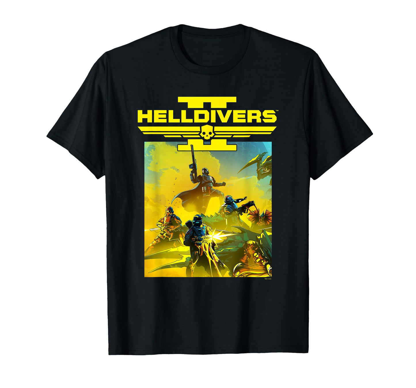 Helldivers 2 Sony Playstation Video Game Group Key Art T-Shirt