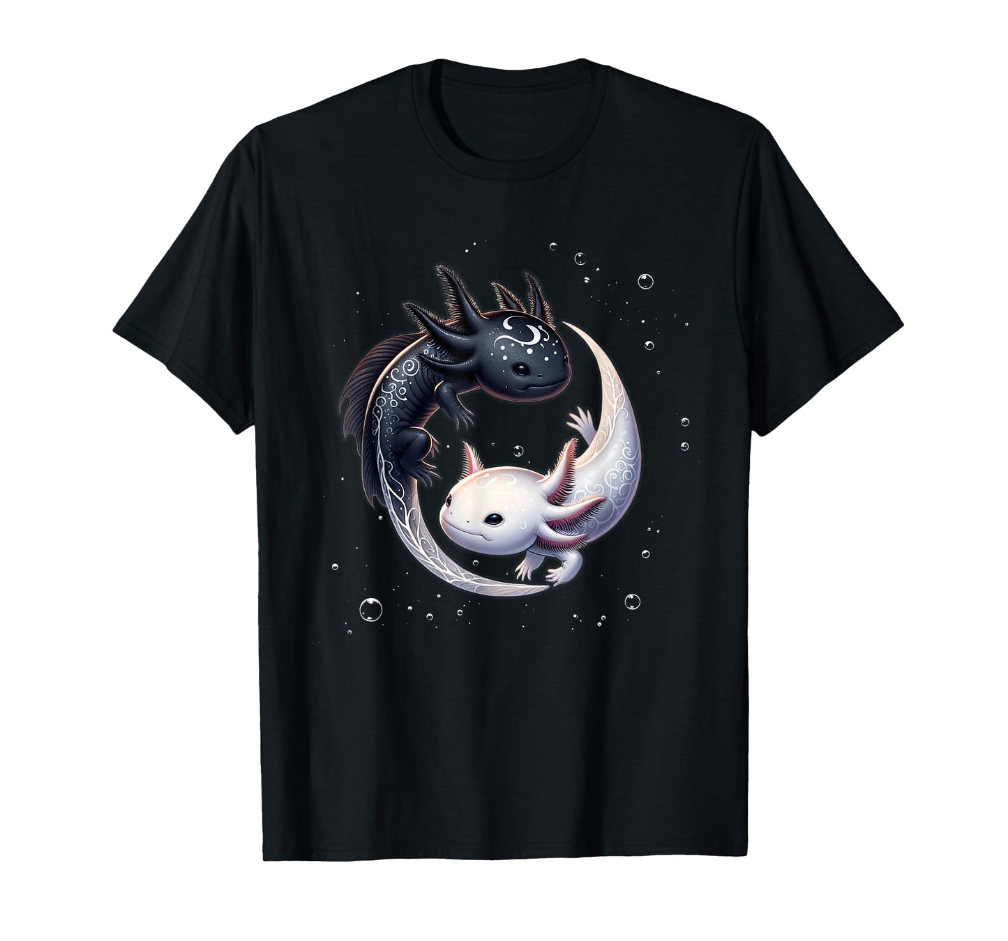 Yin Yang Axolotls Japanese Graphic Anime Art Axolotl Lover T-Shirt