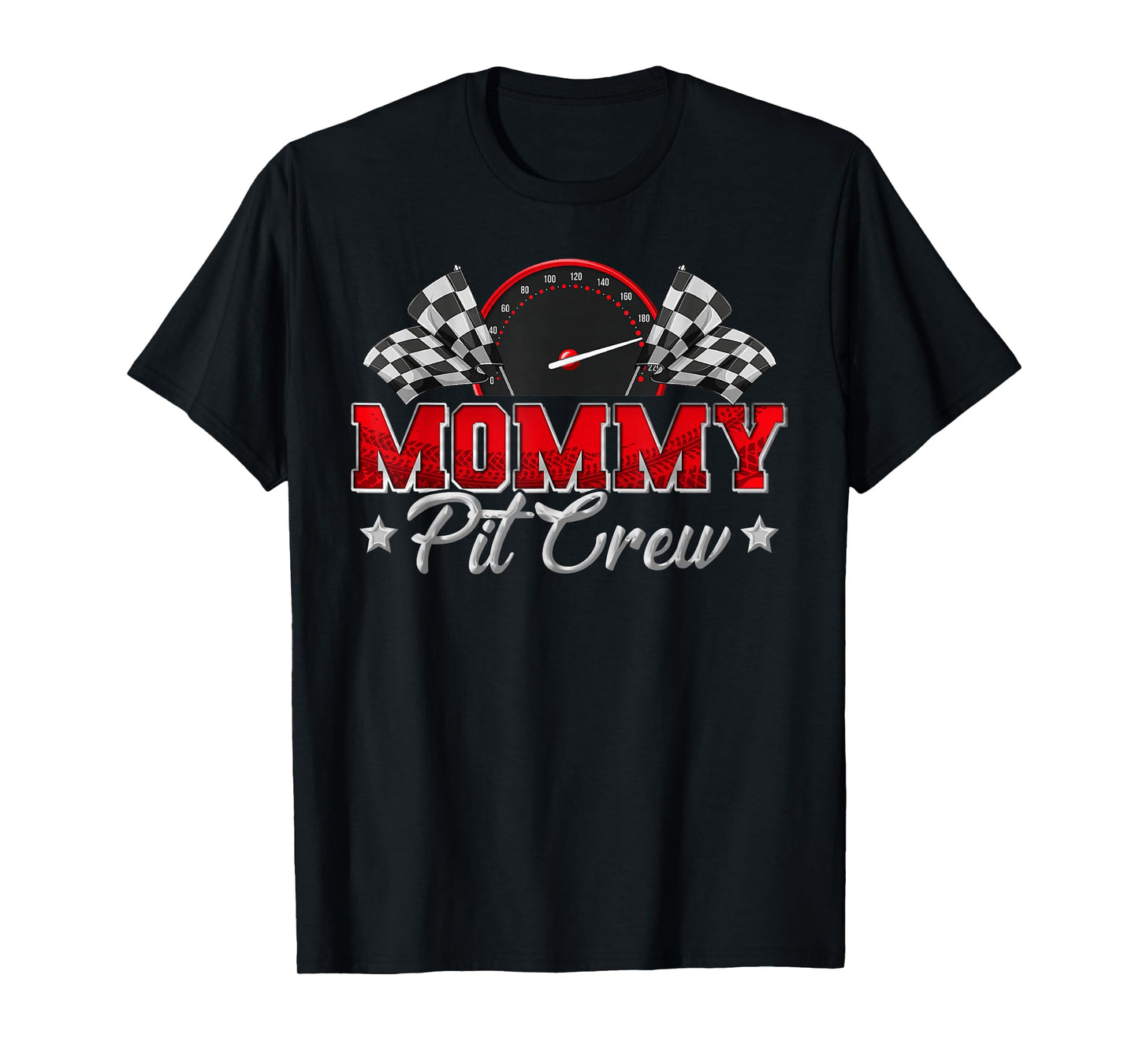 Pit Crew Race Car Racing Mommy Family Birthday Party Gift T-Shirt