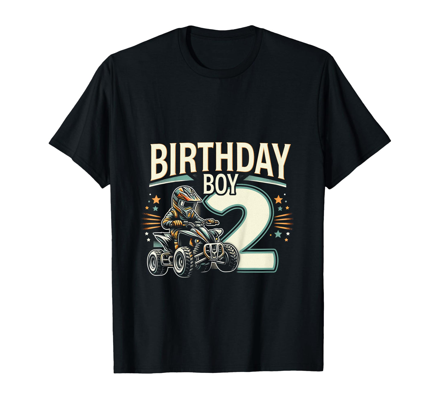 Kids 2 Year Old quad ATV Four Wheeler 2nd Birthday Boy T-Shirt