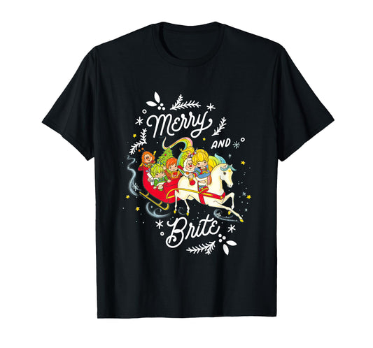 Rainbow Brite Christmas Merry & Brite Sleigh Ride T-Shirt