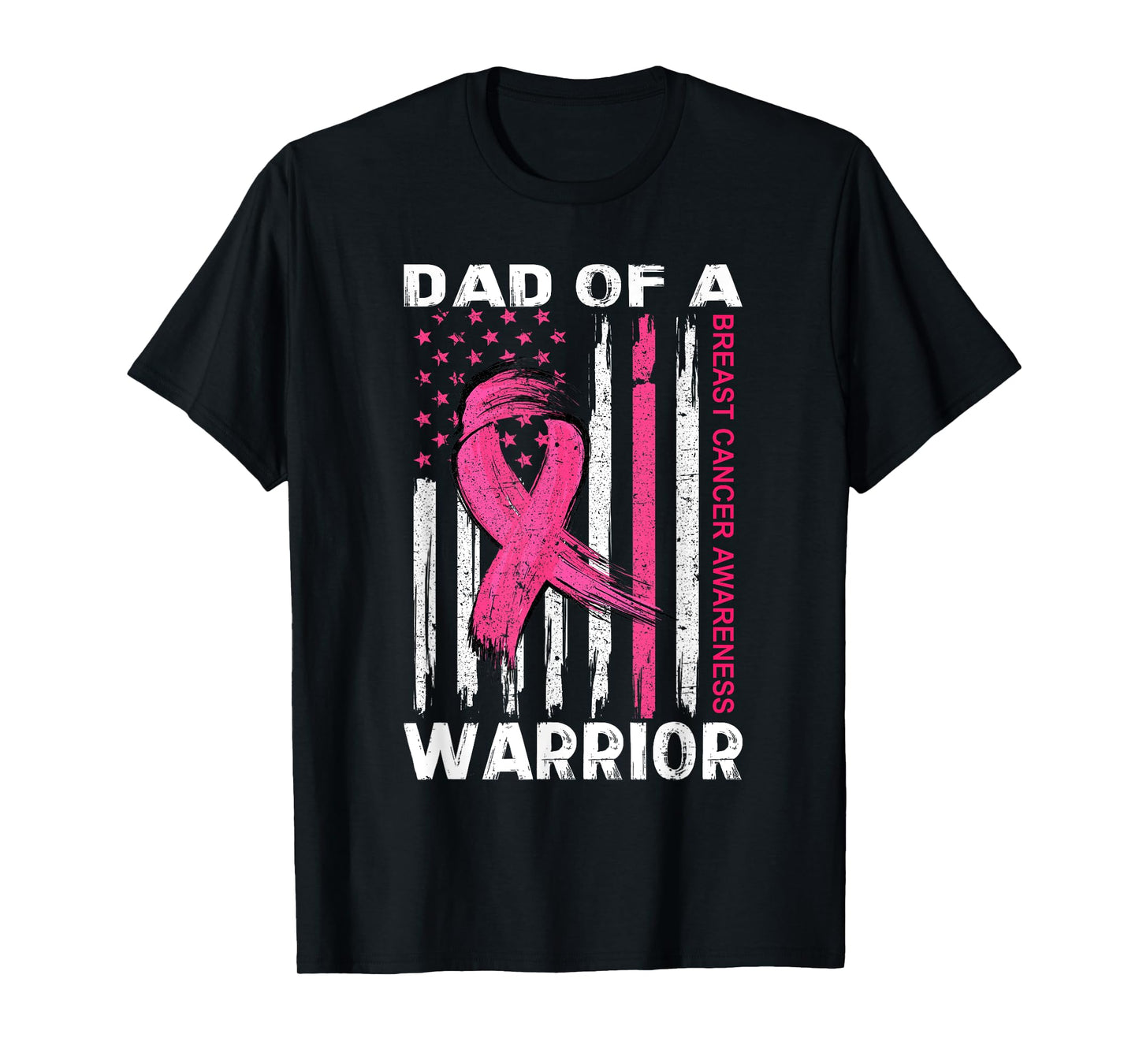 Dad Of A Warrior Breast Cancer Awareness Month Support Squad T-Shirt