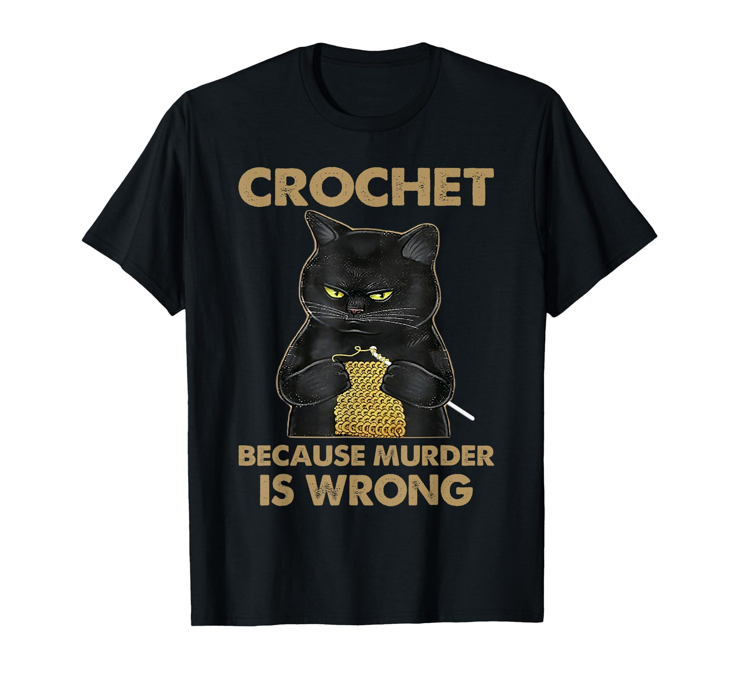 Funny Cat Cute Cat Crocheting Cat Lover Cat Owner Gifts T-Shirt