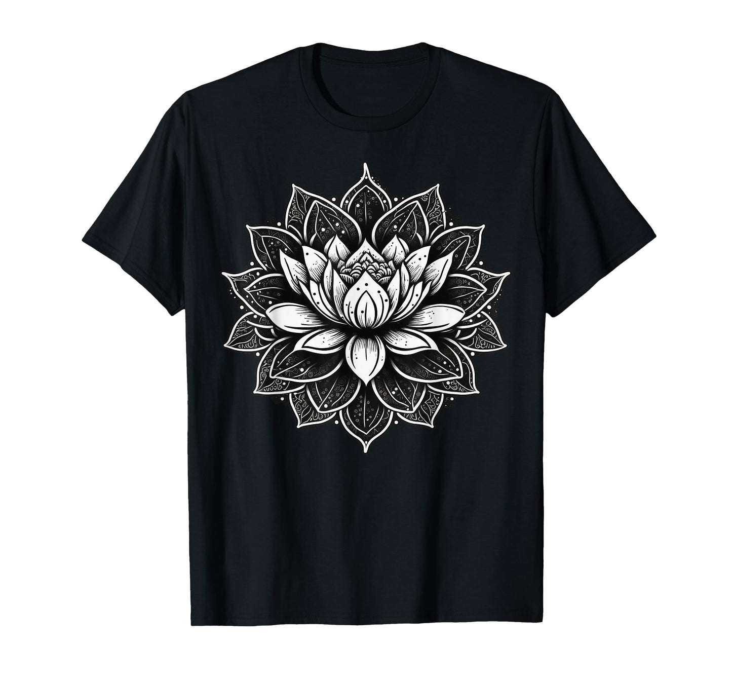 Yoga Meditation Lotus Flower on Mandala Lotus Flower T-Shirt