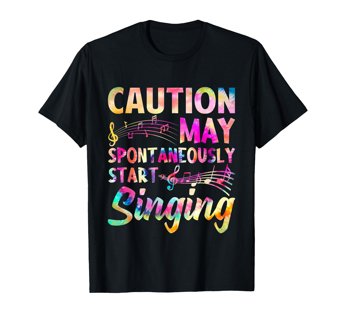 Caution May Begin Spontaneously Singing Choir Band Music T-Shirt