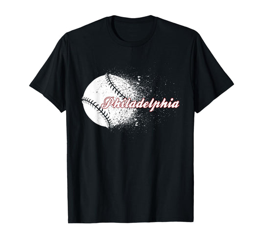 Philadelphia Baseball Skyline Philly Men Women T-Shirt