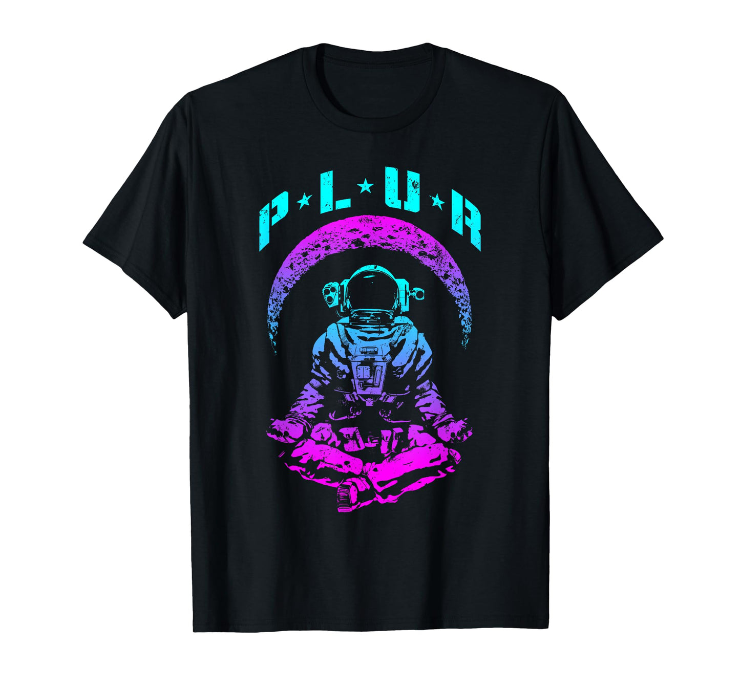 PLUR Peace Love Unity Respect Techno Rave EDM Astronaut T-Shirt
