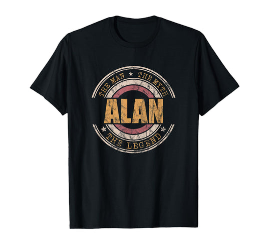 Mens Alan The Man The Myth The Legend First Name Alan T-Shirt