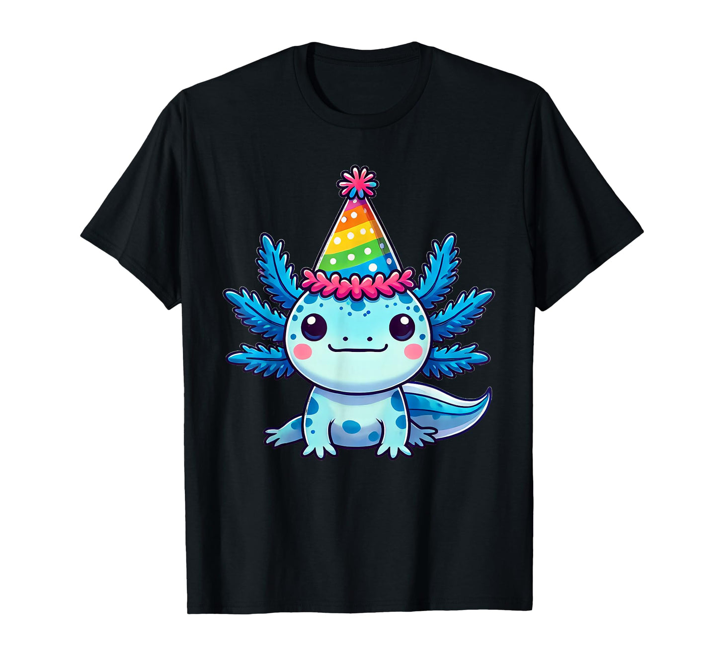 Anime Kawaii Axolotl Birthday Party Hat T-Shirt