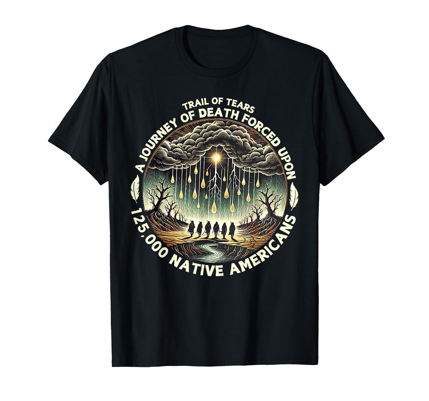 Trail Of Tears A Journey Of Death Forced Upon 125,000 Native T-Shirt