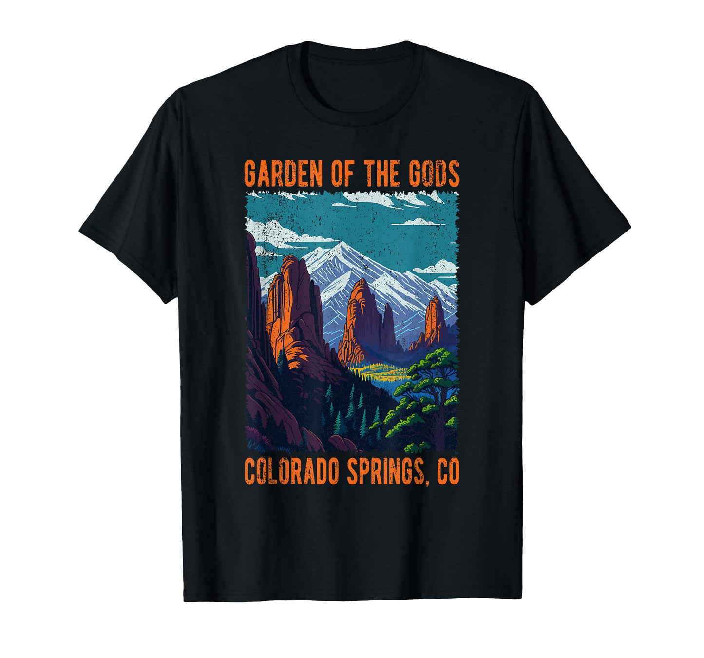 Garden of the Gods Colorado Springs CO USA Distressed Design T-Shirt