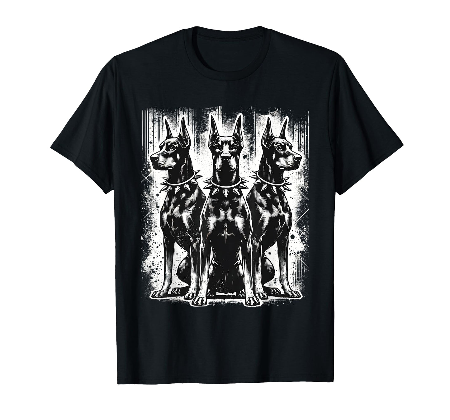 Doberman Pinscher Black and White Dog Lovers T-Shirt