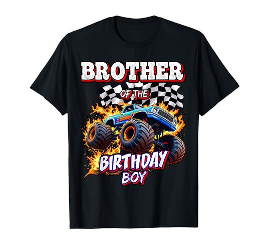 Brother of the Birthday Boy Monster Truck Birthday T-Shirt