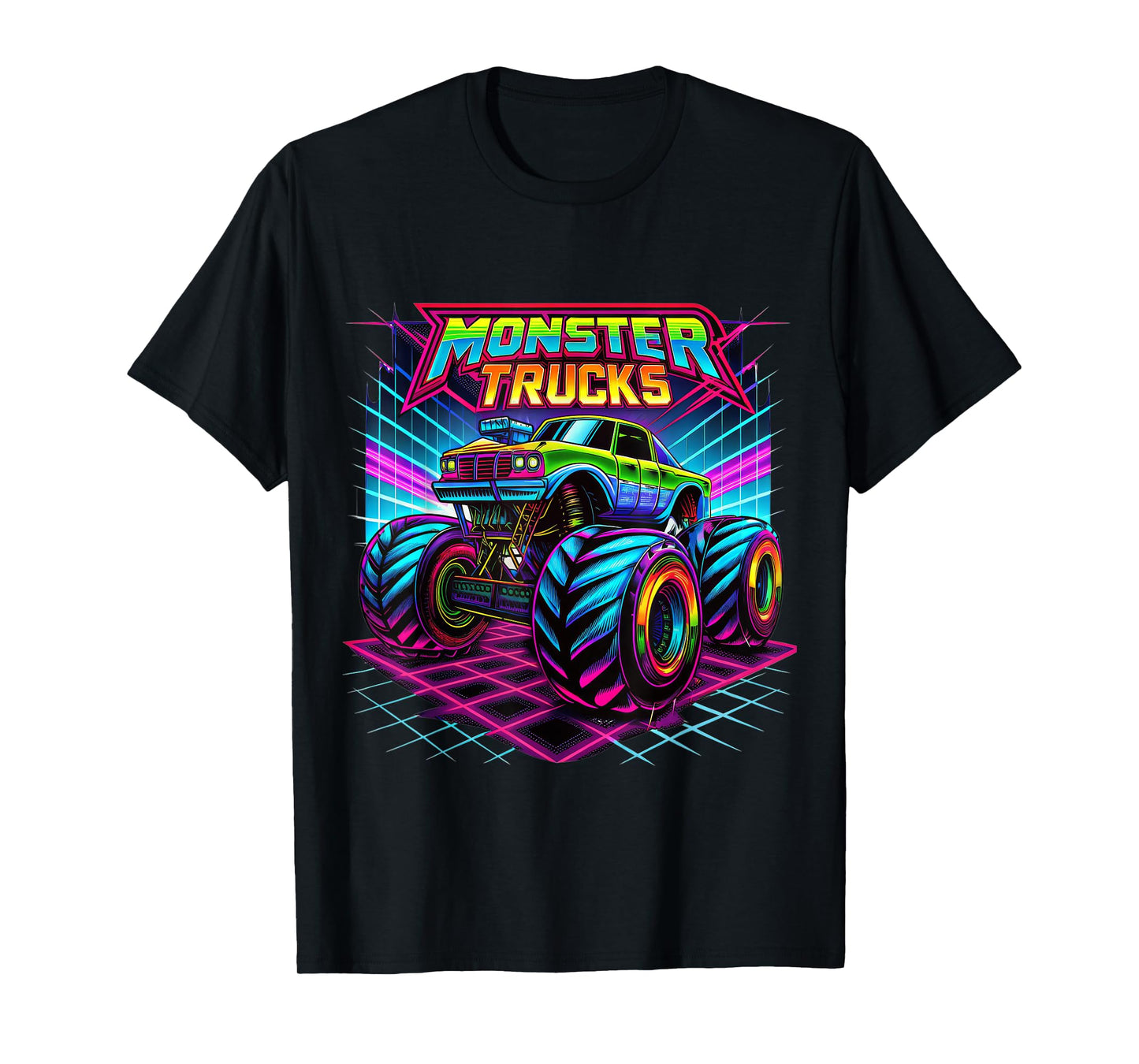 Monster Truck Colorful Graffiti For Toddlers Youth Adults T-Shirt