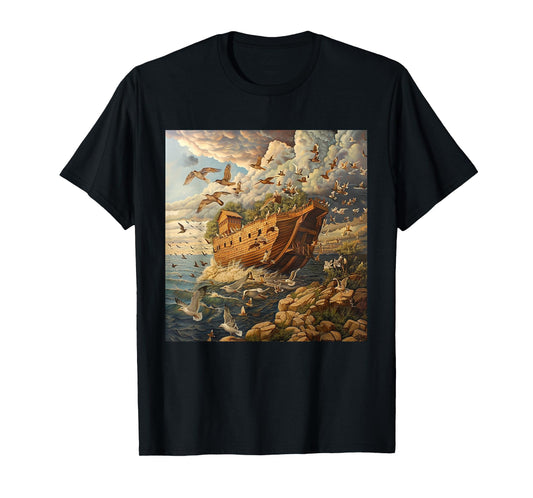 3. Art, Noah's Ark, Animals History Bible, Noah's Ship T-Shirt
