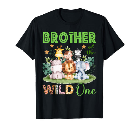 Brother Of The Wild One 1st Birthday Safari Family Matching T-Shirt
