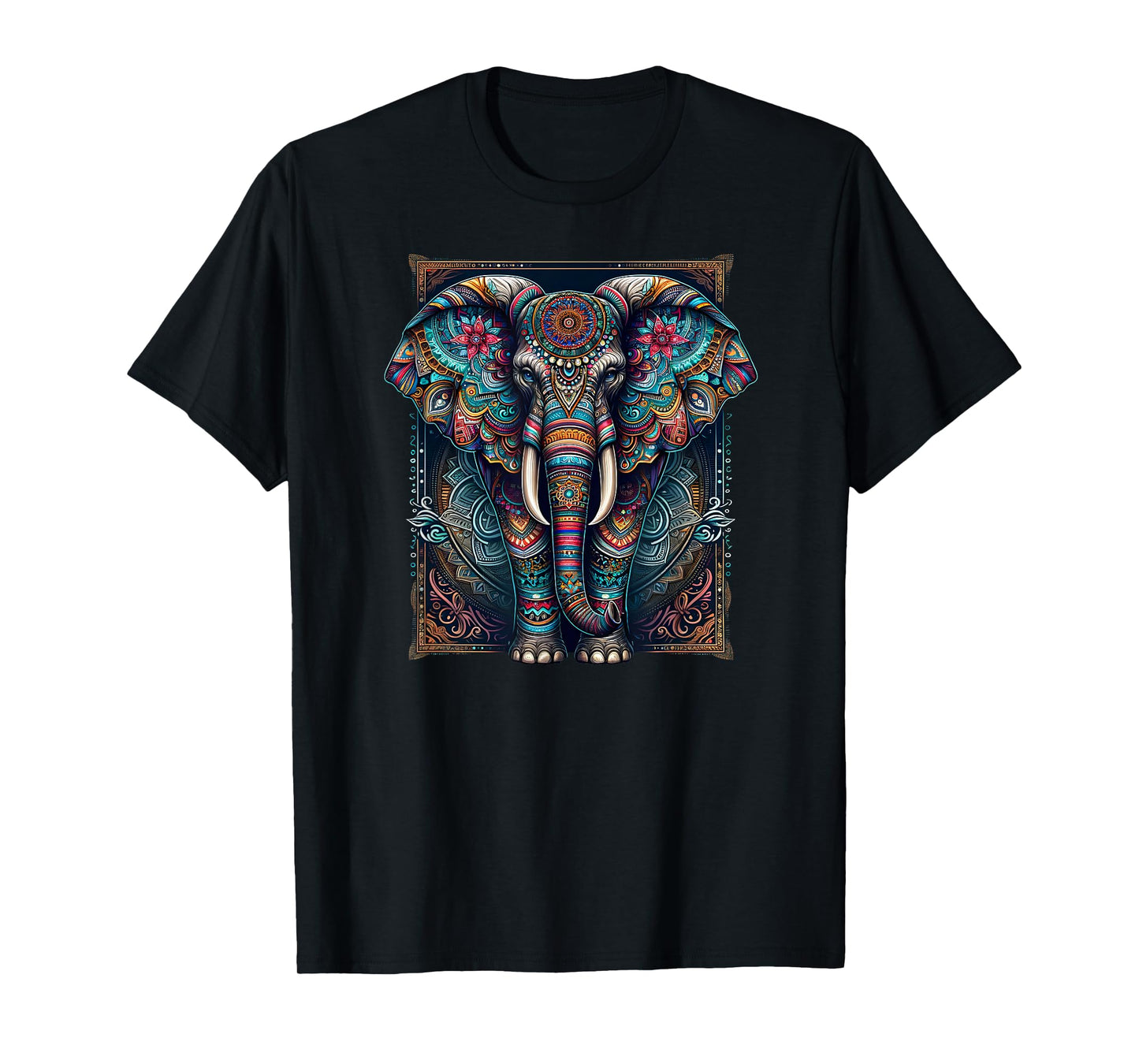 Mandala Elephant Wisdom Indian Elephant Zen Yoga Mindfulness T-Shirt