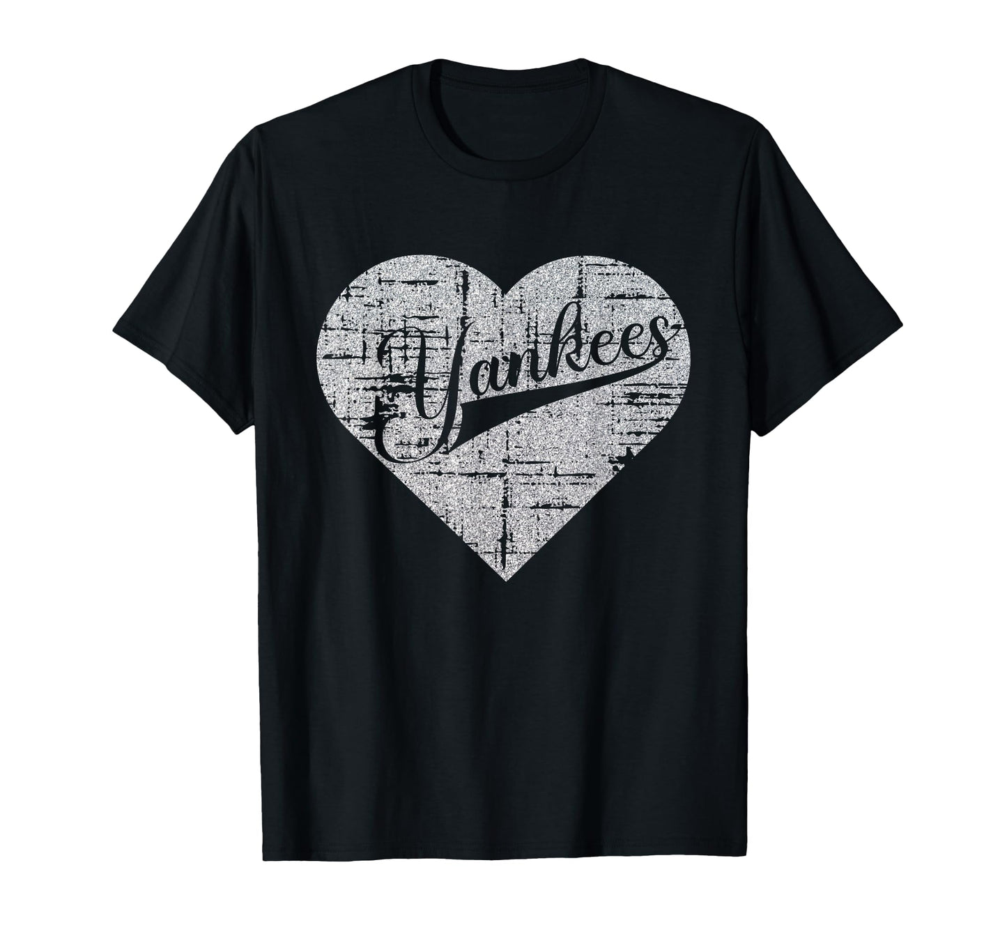 Vintage Heart Yankees I Love Yankees First Name Personalized T-Shirt