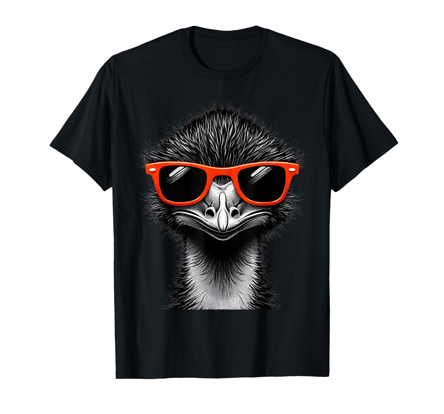 Cool Emu Bird Wearing Sunglasses Graphic Art T-Shirt