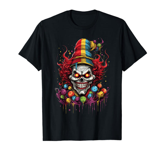 Terrifying Scary Evil Killer Clown T-Shirt