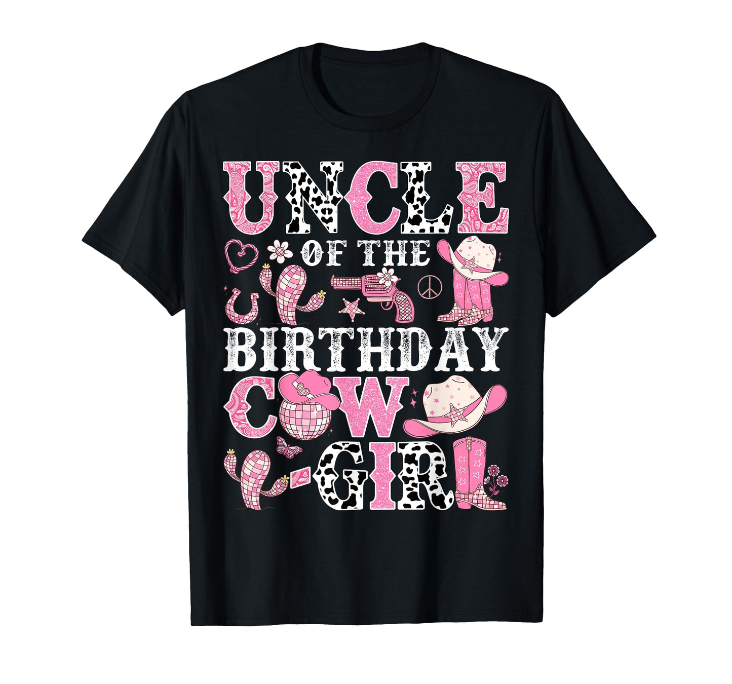 Uncle Of The Birthday Cow-Girl Rodeo CowGirl Birthday T-Shirt