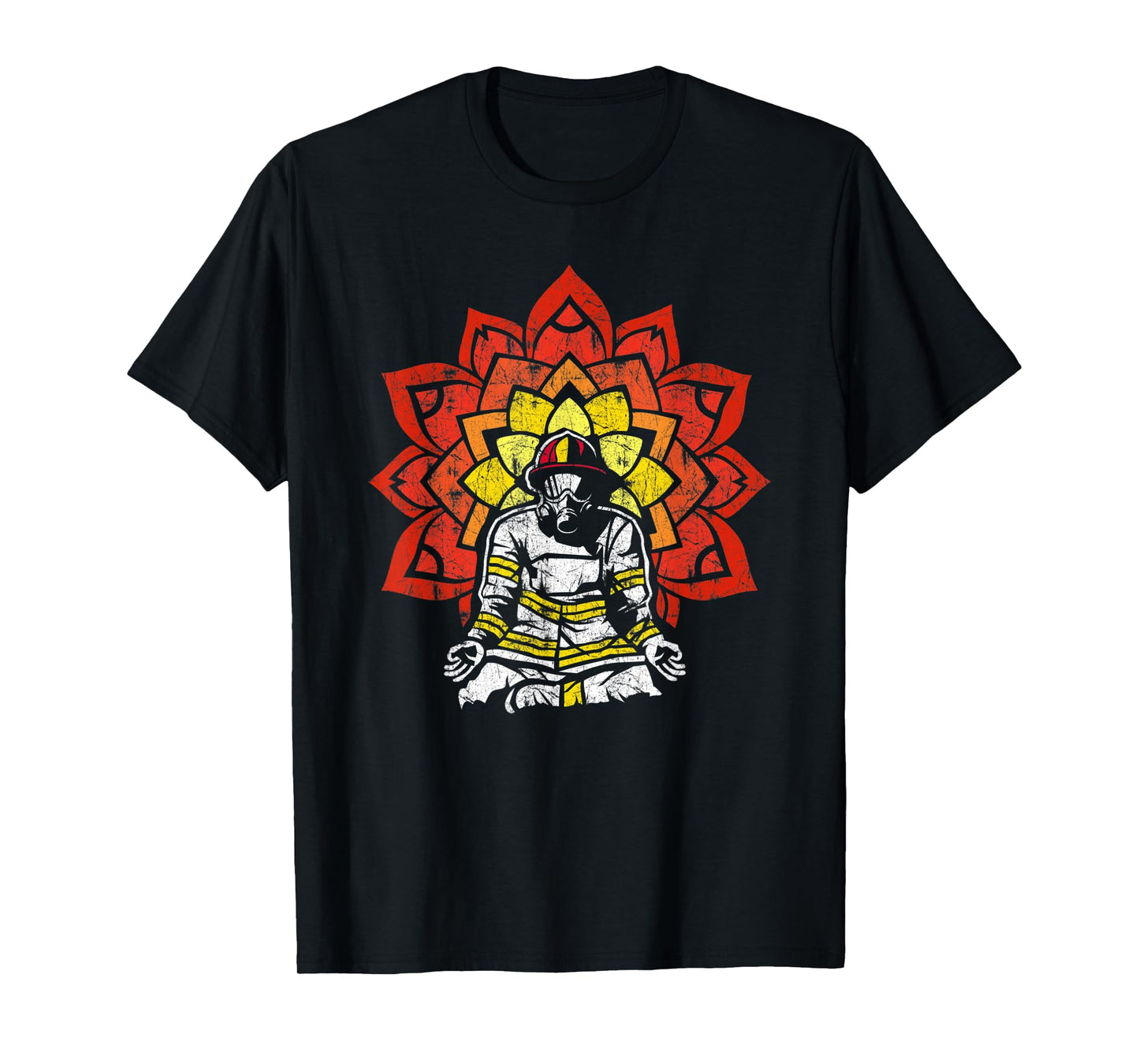 Firefighter Yoga TShirt for a Calm Down Firefighter T-Shirt