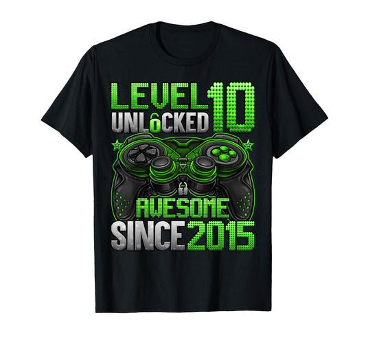Level 10 Unlocked 10 Year Old Gifts Boys 10th Birthday Boy T-Shirt